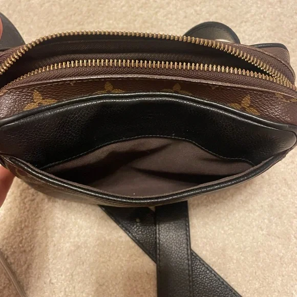 Louis Vuitton uniform waist belt bag bumbag monogram black leather large unisex - Picture 6 of 16